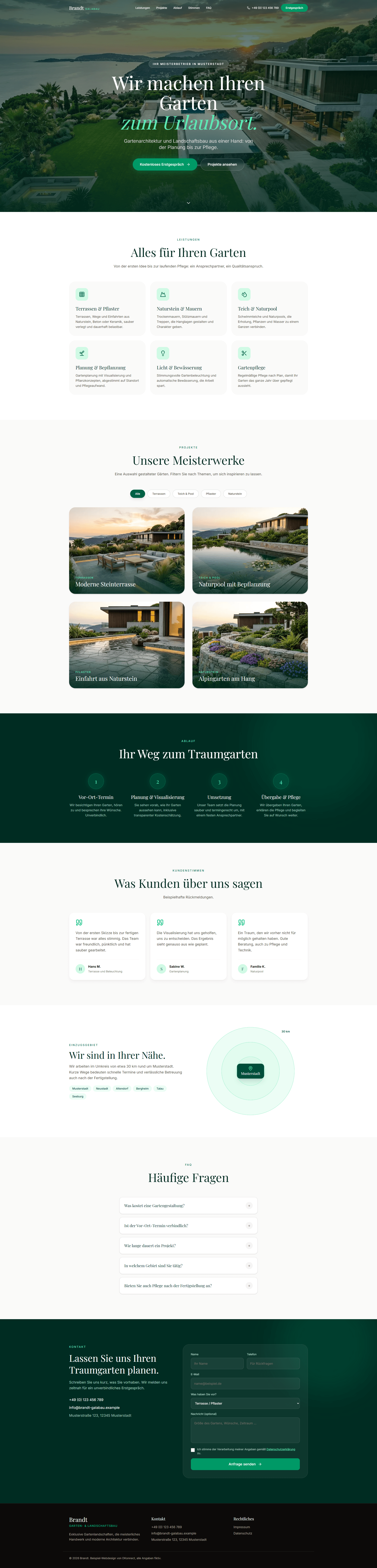 Webdesign-Referenz für Garten- und Landschaftsbau