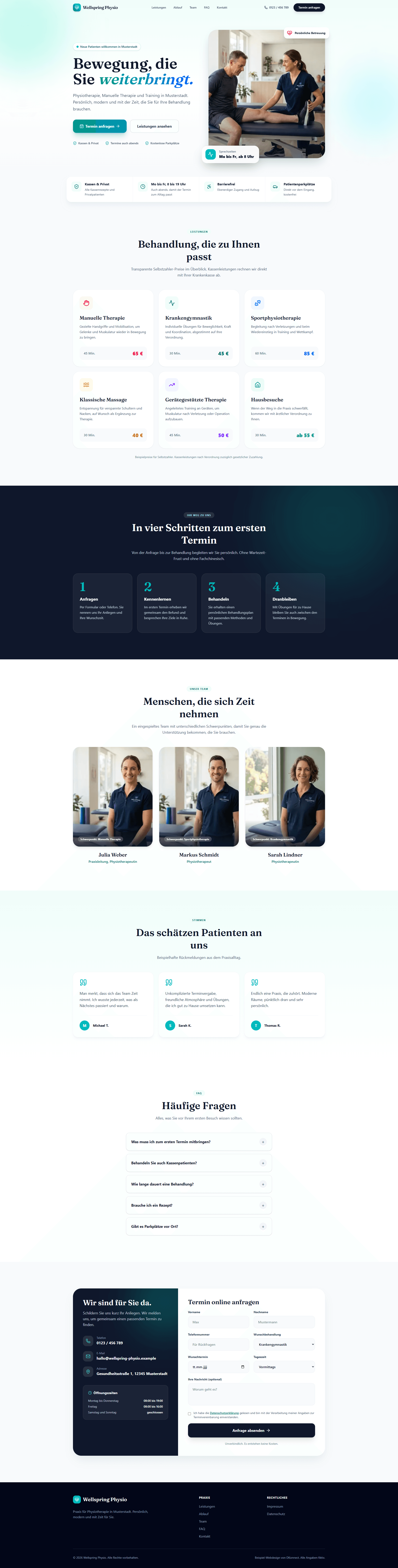 Webdesign-Referenz für Physiotherapie & Gesundheit